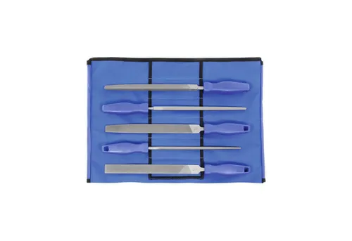 Dick Vielzweck-Feilensatz 5-teilig in Rolltasche - Sonstige Werkzeuge - Robuster Feilensatz mit geschmiedeten Rohlingen, ideal für präzise Arbeiten in Werkstätten und Heimwerken.