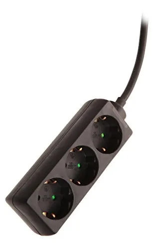 AS Schwabe 13912 Steckdosenleiste Schwarz Schutzkontakt 1St.