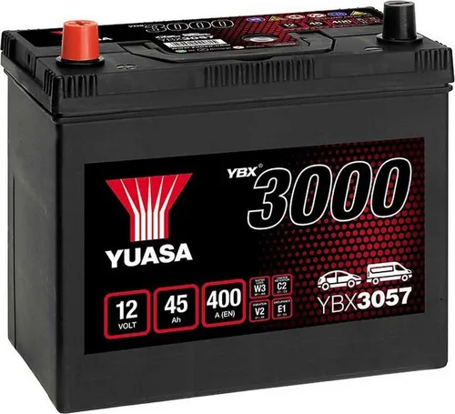 YUASA YBX3057 Batterie - Autobatterie für zuverlässigen Fahrzeugstart, kompatibel mit verschiedenen TOYOTA und SUZUKI Modellen, bietet hohe Leistung und Langlebigkeit.