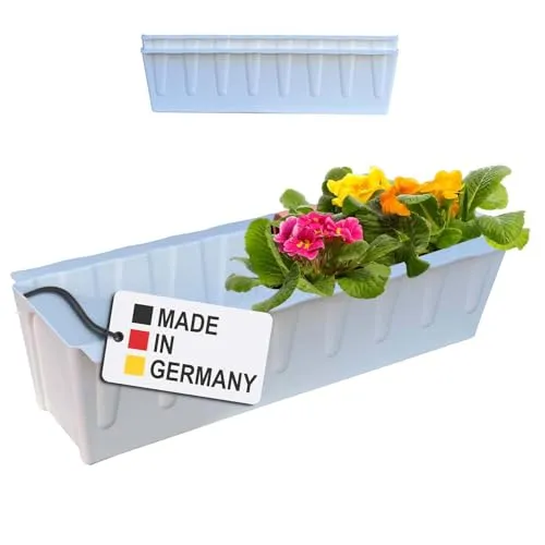 Hossi's Wholesale 2 Euro-Paletten Blumenkästen-Einsätze | 37,3cm Weiß | Pflanzkasten für Europalette Palette | Balkonkasten | Blumentopf | aus stabilen Kunststoff | Made in Germany