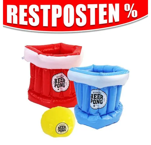 Out of the Blue Spiel Bierpong Hüte aufblasbar mit Ball - ca. 24 cm