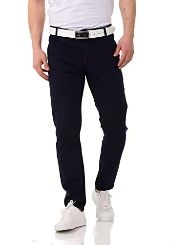 Cipo & Baxx Chinohose blau 29 - Modische Wanderhose in Navyblau, elastisch und pflegeleicht, ideal für aktive Tage im Freien mit schmalem Schnitt und praktischen Taschen.