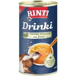 Rinti DRINKI Ente, 228 ml - Leckerer Trinksnack für Hunde - Kalorienarmer Trinksnack, der die Trinkfreude Ihres Hundes steigert und ideal als Belohnung für zwischendurch geeignet ist.