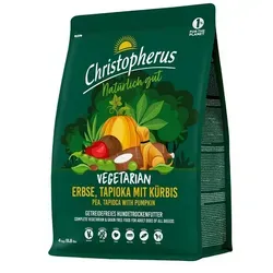 Christopherus Vegetarisches Hundefutter Trockenfutter 4kg - Getreidefreies Trockenfutter mit Erbse, Tapioka und Kürbis, ideal für adulte Hunde aller Größen – gesund und nachhaltig!