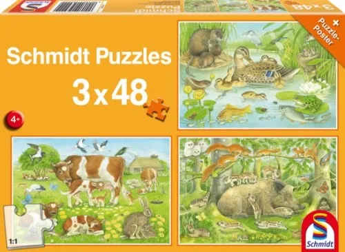 Puzzle Tierfamilien
