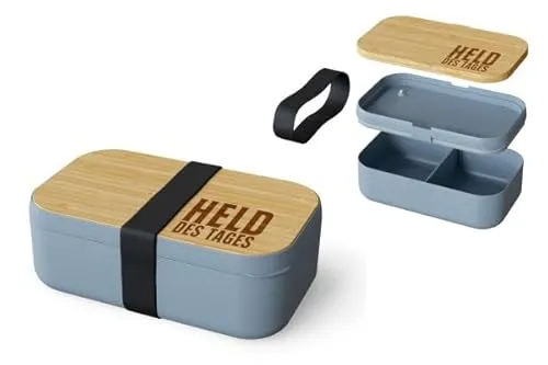Rungassi Brotdose Brotbox Vesperdose Lunchbox Männerwelten (Blau - Held des Tages - 381361)