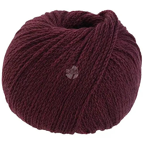 LANA GROSSA Cool Merino | Leichtes Kettengarn aus klassischer Merinowolle | Handstrickgarn aus 90% Schurwolle (Merino) & 10% Polyamid | 50g Wolle zum Stricken & Häkeln | 150m Garn FB 28