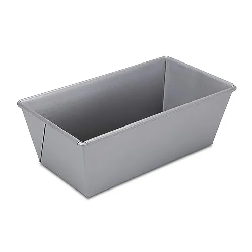 Städter we love baking silberne Brot-Back-Kastenform 20x10,5 cm - Höhe 7cm - aus Metall mit Antihaftbeschichtung - Füllmenge 1200 ml, Silber