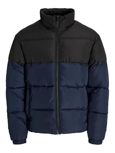 Jack & Jones Steppjacke JJMAZE PUFFER COLLAR - Modische Steppjacke für Herren, pflegeleicht und schnell trocknend, ideal für den Alltag. Mit trendigem Colorblocking-Design und hohem Tragekomfort.