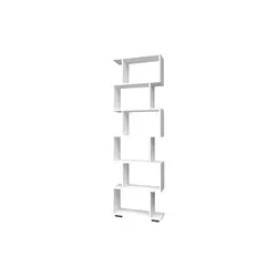 Standregal Palusa, weiß, 6 Fächer - Regal mit 6 Fächern für optimalen Stauraum, pflegeleichte Oberfläche und ausgefallenes Design – perfekt für jeden Raum!