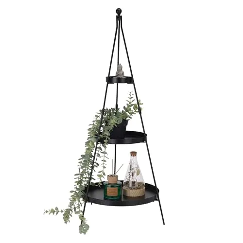 Produktbild XL Metall Etagere schwarz 70x30 cm