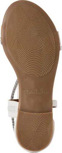 Tamaris Sandalette Damen Flach weiß, EU 41 - Wanderschuhe mit TOUCH-IT Funktion für optimalen Tragekomfort. Weiches Fußbett und flache Sohle sorgen für ein angenehmes Laufgefühl, ideal für jeden Anlass.