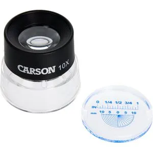 Carson-Optical Lupe LL-20 LumiLoupe, 10x Vergrößerung, Juwelierlupe, Ø 50mm