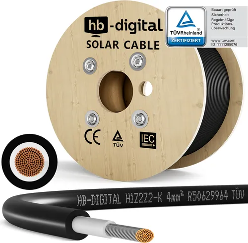 Produktbild HB-DIGITAL Solarleitung H1Z2Z2-K 4mm² PV Kabel