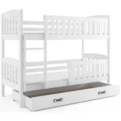 Interbeds Etagenbett Hochbett aus Kiefernholz, 200x90 cm mit Rausfallschutz - Betten - Hochwertiges Kinder- und Jugendbett aus FSC-zertifiziertem Kiefernholz, TÜV-zertifiziert, mit sicherem Rausfallschutz und umwandelbar in zwei Einzelbetten.