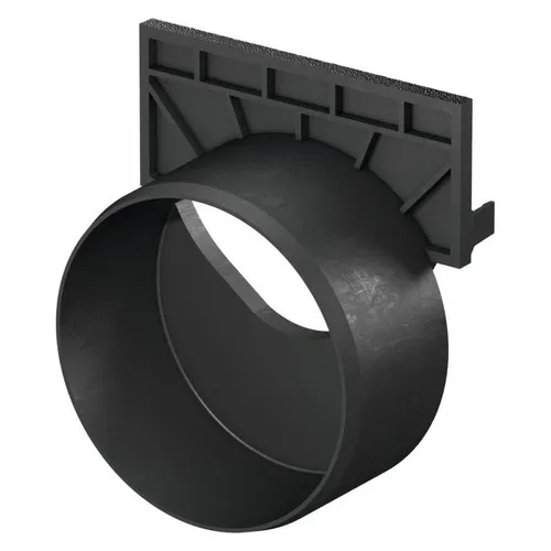ACO Rear wall for outdoor gutter Hexaline with pipe connection (319289)