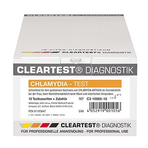 CLEARTEST 05956795 Chlamydia Komplettset (20-er Pack) - Klinische Diagnosetest-Sets, Premium-Qualität für den qualitativen Nachweis von Chlamydia trachomatis im Zervixabstrich bei Frauen – 20 Tests für umfassende Sicherheit.