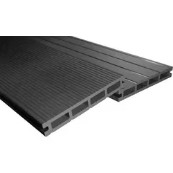 Endorphin® WPC Terrassendielen Komplettbausatz Anthrazit - Holzfliesen – Komplettset mit 6 Hohlkammerdielen, Unterkonstruktion und Zubehör für eine langlebige und pflegeleichte Terrasse in stilvollem Anthrazit.