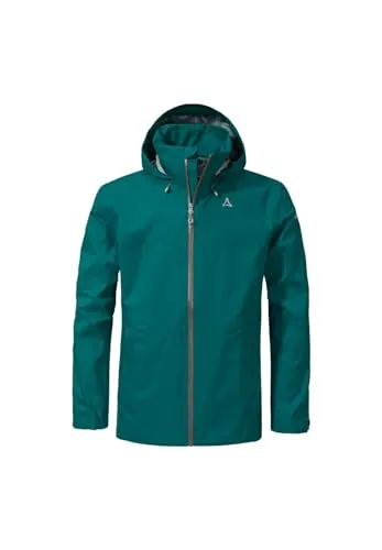 Schöffel Herren 2.5L Jacket Aiplspitz M - Leichte, wasserdichte Outdoor Jacke - Funktionsjacken für jedes Wetter: Diese Hardshelljacke mit 10.000 mm Wassersäule ist atmungsaktiv und ideal für Wanderungen. Individuell anpassbar durch verstellbare Kapuze und Taschen.
