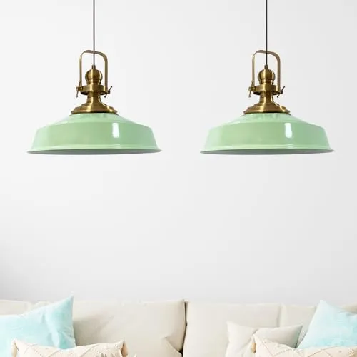 Bamyum Pendelleuchte Asletl - 2 Flammige Vintage Hängelampe aus Metall - Lampen: Moderne Pendelleuchte mit verstellbarer Höhe, ideal für jeden Raum und kombiniert industriellen sowie Vintage-Stil.