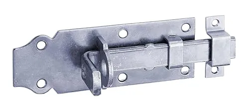 Alberts 823405 Schlossriegel | gerade, mit flachem Griff und befestigter Schlaufe | galvanisch blau verzinkt | Platte 100 x 44 mm | 10er Set