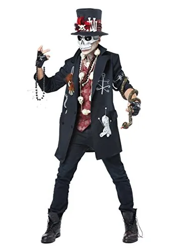 California Costumes Voodoo Dude Kostüm für Erwachsene, XL - Einzigartiges Voodoo Dude Kostüm in verschiedenen Farben, ideal für Halloween oder Karneval, inklusive Jacke und Mütze, 100% Polyester.