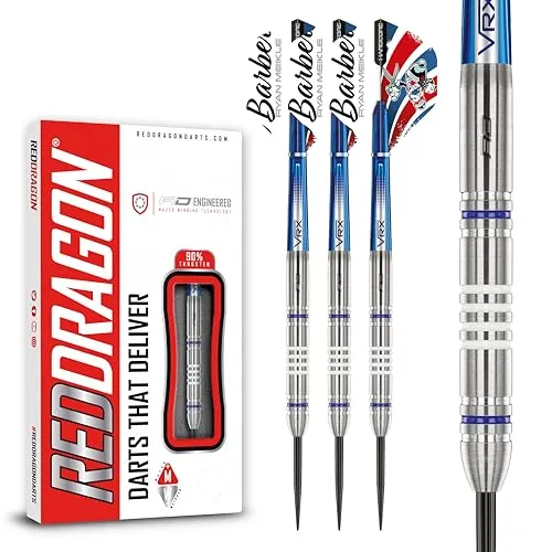 RED DRAGON Ryan Meikle 22 Gramm Premium Wolfram Steeltip Dart Set mit Flüge und Schäften
