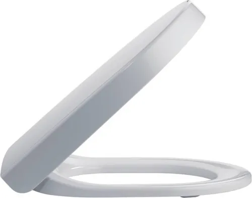 Pressalit 3 WC Sitz Weiß mit Edelstahlscharnier - Modernes Duroplast WC-Sitz mit Edelstahlscharnier, ideal für Duravit Starck 3. Robuste Qualität aus Dänemark, inklusive Montierung, für langlebigen Komfort im Badezimmer.