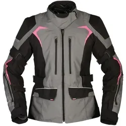Modeka Elaya Lady Textiljacke Damen grau/schwarz 40 - Motorradjacke für Damen mit 3in1 Funktion, 100% wasser- und winddicht, atmungsaktiv und mit herausnehmbarem Thermofutter für optimalen Komfort bei jeder Witterung.