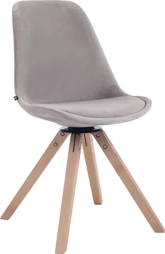 Deluke Esszimmerstuhl Grau aus Samt, 48x84x56 cm
