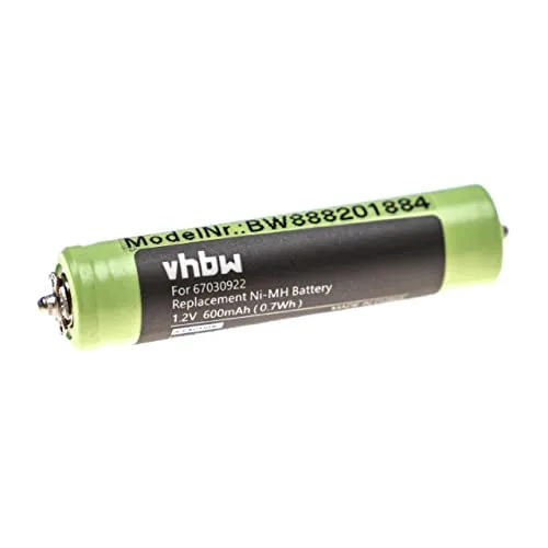 vhbw Akku kompatibel mit Braun Cruzer3 2874, Cruzer3 2878, Cruzer4 2778 Rasierer Haarschneider (600mAh, 1,2V, NiMH)