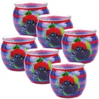 HS Candle Duftkerze Motiv 6er Pack Mixed Berries in lila von HS Candle