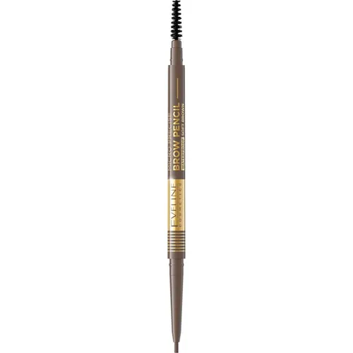 Eveline Cosmetics Micro Precise wasserfester Eyeliner mit 2 in 1 Bürste Farbton 02 Soft Brown 4 g
