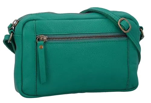 Gusti Leder Umhängetasche Dominic – Stilvolle Handtasche für Damen in Grün - Elegante Umhängetasche aus hochwertigem Leder im Vintage-Stil. Ideal für Alltag und besondere Anlässe, bietet ausreichend Platz für alle Essentials. Praktischer Begleiter für jedes Abenteuer!