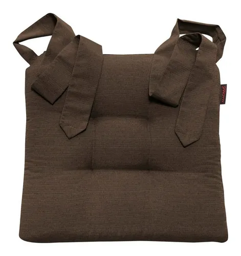 Magma Heimtex Sitzkissen Fino 2er Set - Trapezförmige Stuhlauflage für Rattanstühle, extra dick mit Schlaufenband in Braun für optimalen Sitzkomfort und stilvolles Ambiente.