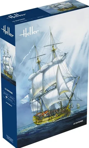 Heller 80895 Le Superbe Segelschiff Bausatz - Boote & Schiffe, Bausatz im Maßstab 1:150 für maritim begeisterte Modellbauer, unbemalt und ideal für kreative Projekte.