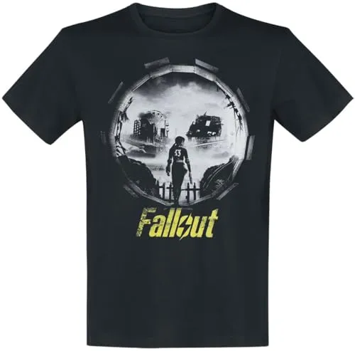 Fallout Vault 33 - Into The Wasteland Männer T-Shirt schwarz M 100% Baumwolle Fan-Merch, Gaming