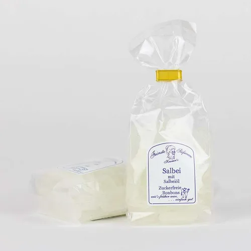 Salbei-Bonbon, Bonbons mit Salbeiöl, zuckerfrei 32,50 EUR / kg