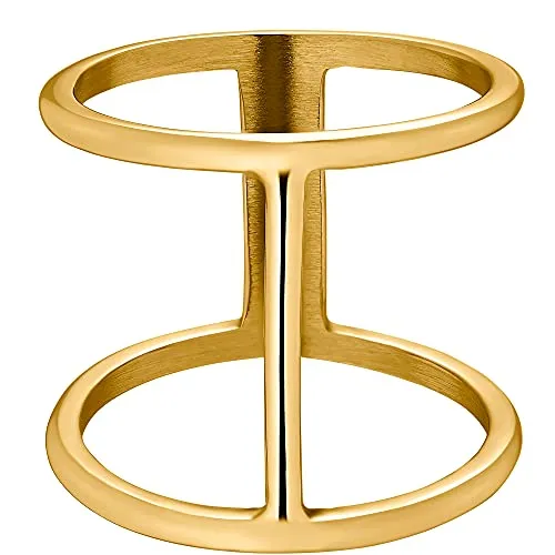 Heideman Damenring Jarek aus Edelstahl in Gold, poliert - Eleganter Damenring aus nickelfreiem Edelstahl, antiallergen und mit funkelndem Zirkonia. Ideal für besondere Anlässe wie Valentinstag oder Hochzeitstag.