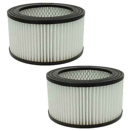 vhbw 2x Staubsaugerfilter kompatibel mit PowerPlus POWX3010, POWX3000, POWX312, POWX3013 Aschesauger - HEPA-Filter Schwarz Weiß