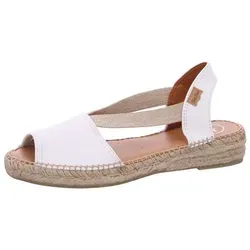 Toni Pons Damen Espadrille ETNA - Weiß, 41 EU - Wanderschuhe aus hochwertigem Glattleder, ideal für stilvolle Sommerausflüge und bequemes Tragen.