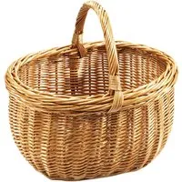 Kobolo Einkaufskorb aus gekochter Weide, 43x33x37 cm, 21 l - Robuster Einkaufskorb aus nachwachsender Weide, ideal für Einkäufe und Transporte. Praktisch und stilvoll – Ihr treuer Begleiter für viele Gelegenheiten.