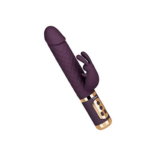 EIS Luxuriöser Perlenvibrator mit Rautenmuster | Wasserdichtes (IPX7) und Wiederaufladbares Sex-Toy | Vibrator mit 7 Vibrationsprogrammen und 5 Rotationsstufen | Hautfreundliches Silikon | 23,5 cm