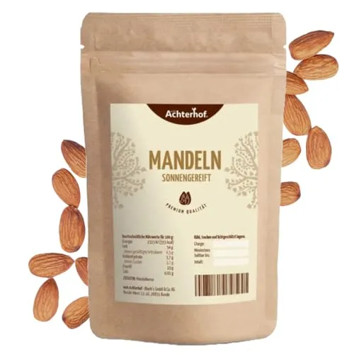 Sonnengereifte Mandeln 1000g | Süßer & milder Snack - Mandeln - Vielseitig einsetzbar als Snack oder beim Backen, 100% naturbelassen, frei von künstlichen Zusätzen, gluten- und laktosefrei.