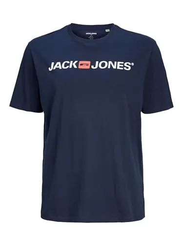 JACK & JONES Herren Jjecorp Logo Tee Crew Neck Noos Ps T-Shirt, Navy Blazer, XXL EU