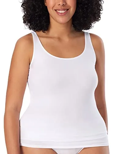 Schiesser Damen 2 Pack Trägertop Unterhemd - 95/5 Organic Baumwolle - Unterhemden für Damen im praktischen Doppelpack, aus seidigweicher Bio-Baumwolle mit elastischer Single-Jersey-Qualität für hohen Tragekomfort.