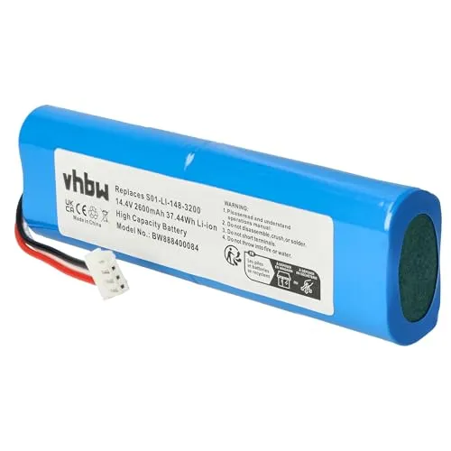 vhbw Akku kompatibel mit Eurovacs Deebot DG36, DG70, N5 Neo, N5 Power, N5 Fun, N5 Go, N5 Hero Saugroboter (2600 mAh, 14,4 V, Li-Ion)
