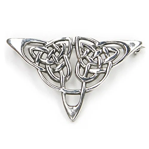 Drachensilber Brosche Keltischer Stil aus 925 Silber in silber von Drachensilber