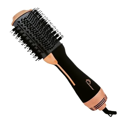 LITTLE BALANCE 8621 Ionic Volume & Style, Heizbürste, Heizbürste, 3 Temperaturen, Trocknen, Bürsten, Glätten, Brushing, Volumen, Ionische Technologie, 1000 W, Schwarz