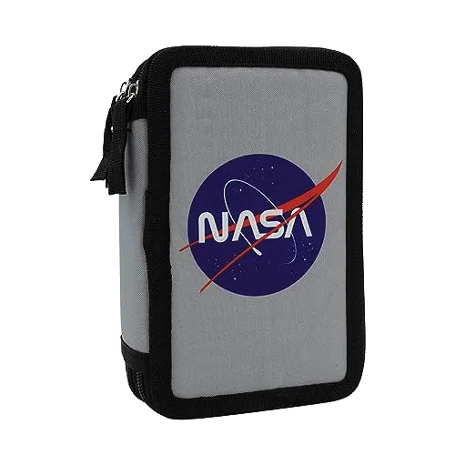 Goldkids NASA Federmappe XXL - 45-teiliges Schüleretui - XXL Federmappe mit 3 Fächern, 45-teilig und inkl. Hausaufgabenheft. Trendiges Design aus hochwertigen Materialien, ideal für Schule und stylische Kids.